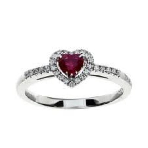 Anello damiani cuore rubino - cuore,